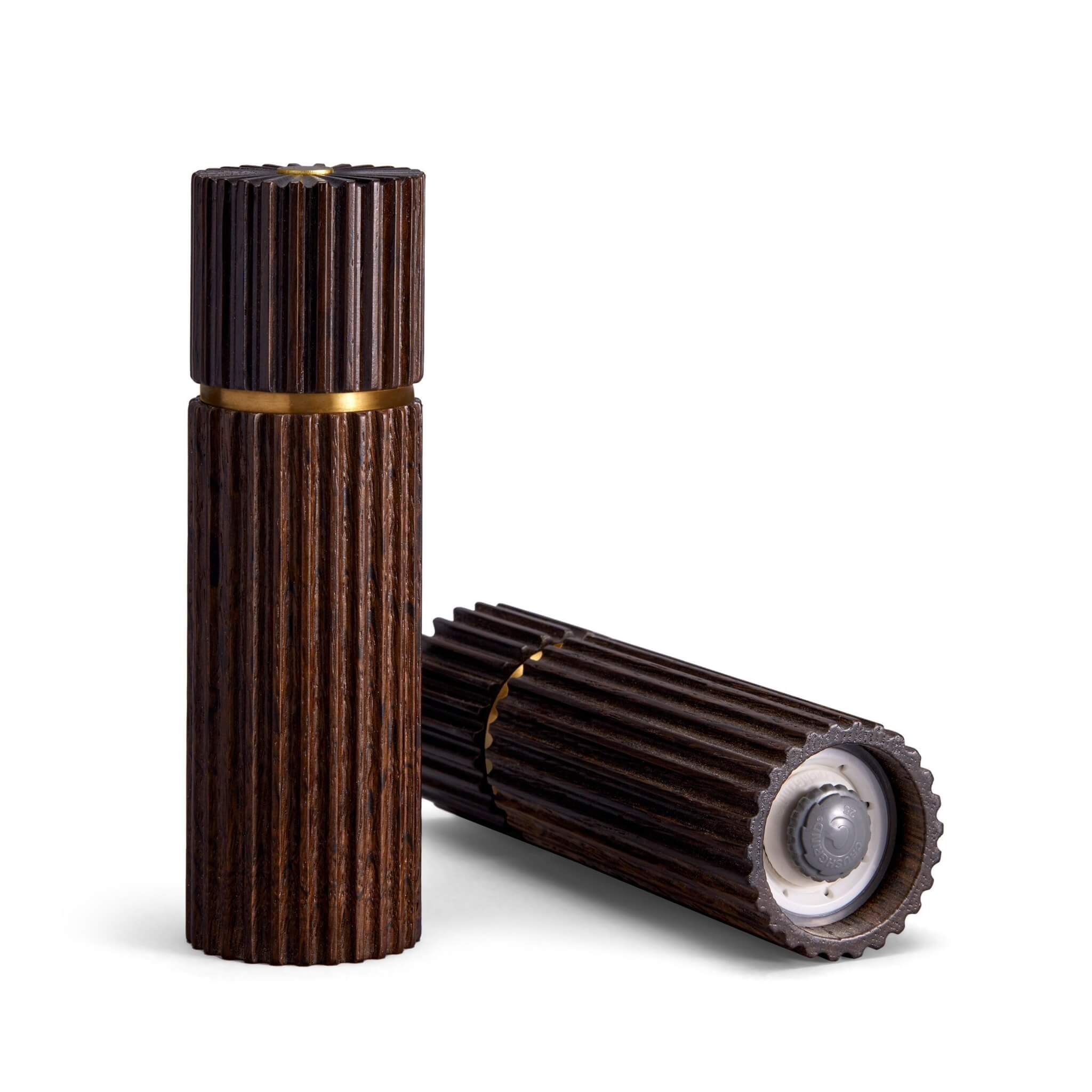 L'Objet Ionic Salt + Pepper Mills - Smoked Oak (Set of 2)