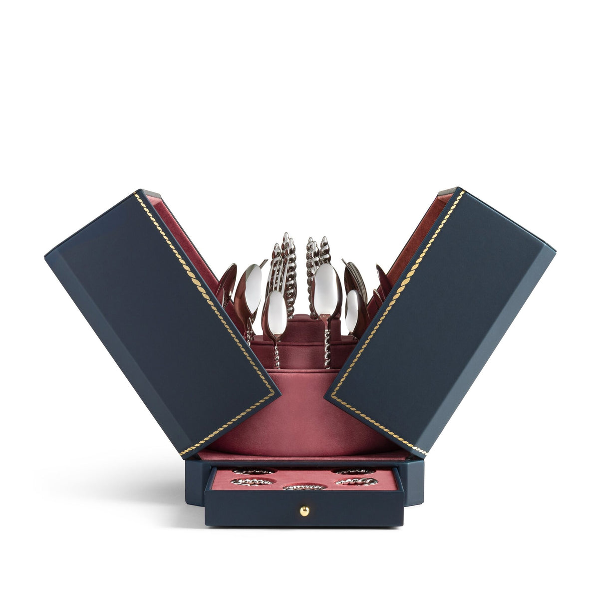 L'Objet Jessica McCormack Shell Flatware Coffret - 30-Piece (Set of 6) - Stainless Steel, view 3