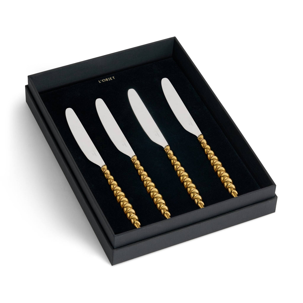 L'Objet Jessica McCormack Shell Flatware Set Luncheon Knives 4-Piece Set - Gold, view 3