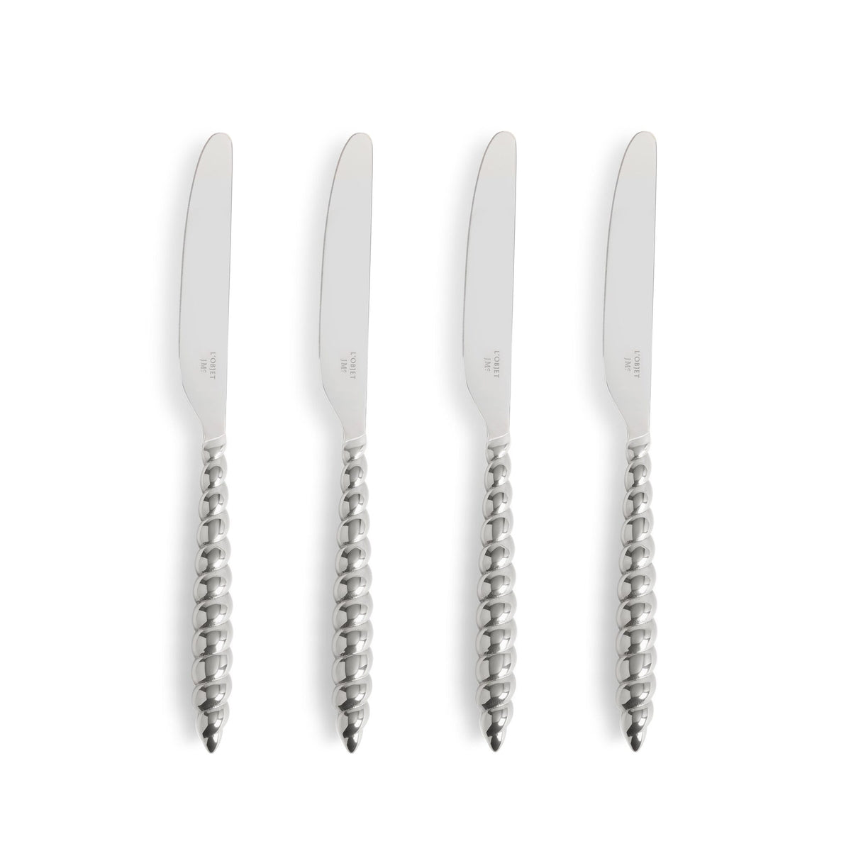 L'Objet Jessica McCormack Shell Flatware Luncheon Knives 4-Piece Set - Stainless Steel