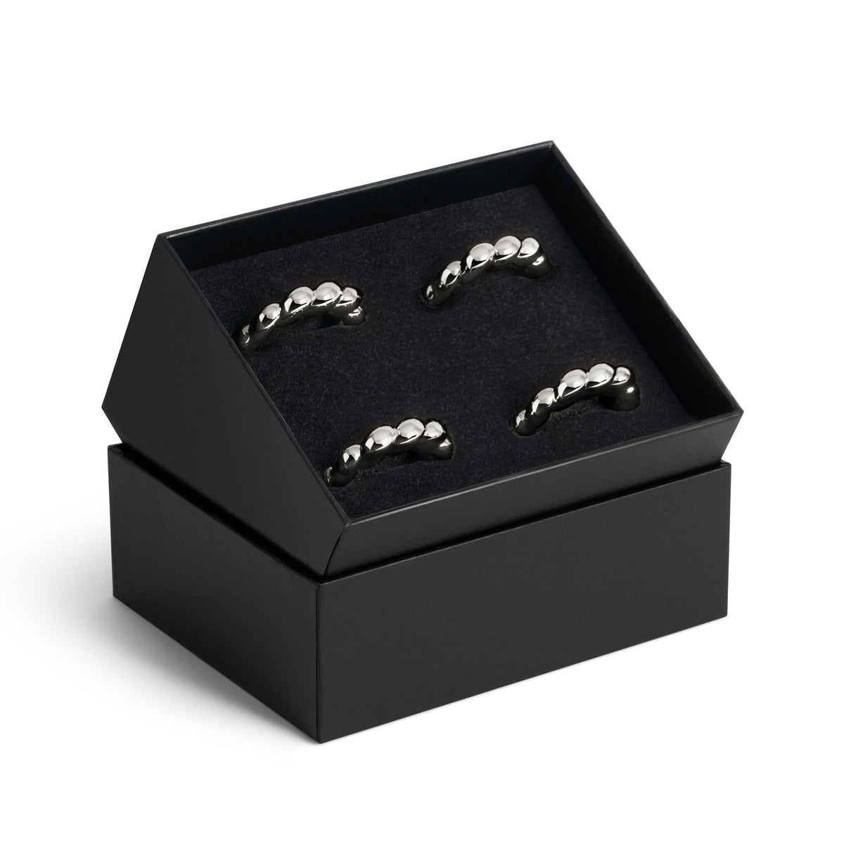 L'Objet Jessica McCormack Shell Napkin Rings - Set of 4 - Platinum, view 4