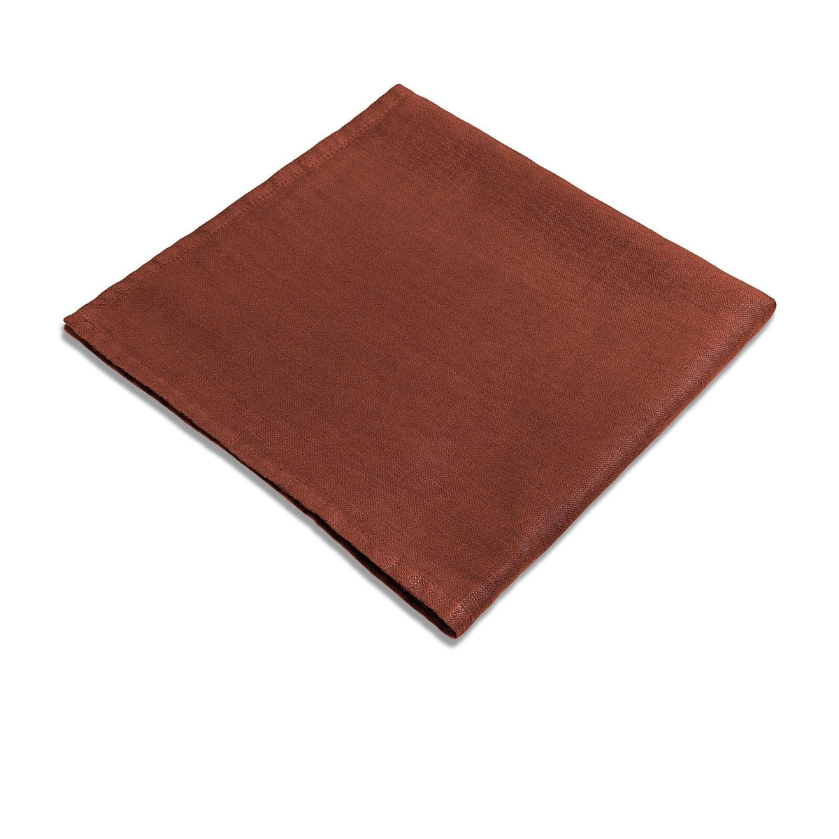 L'Objet Linen Sateen Napkins - Brick (Set of 4), alternate view