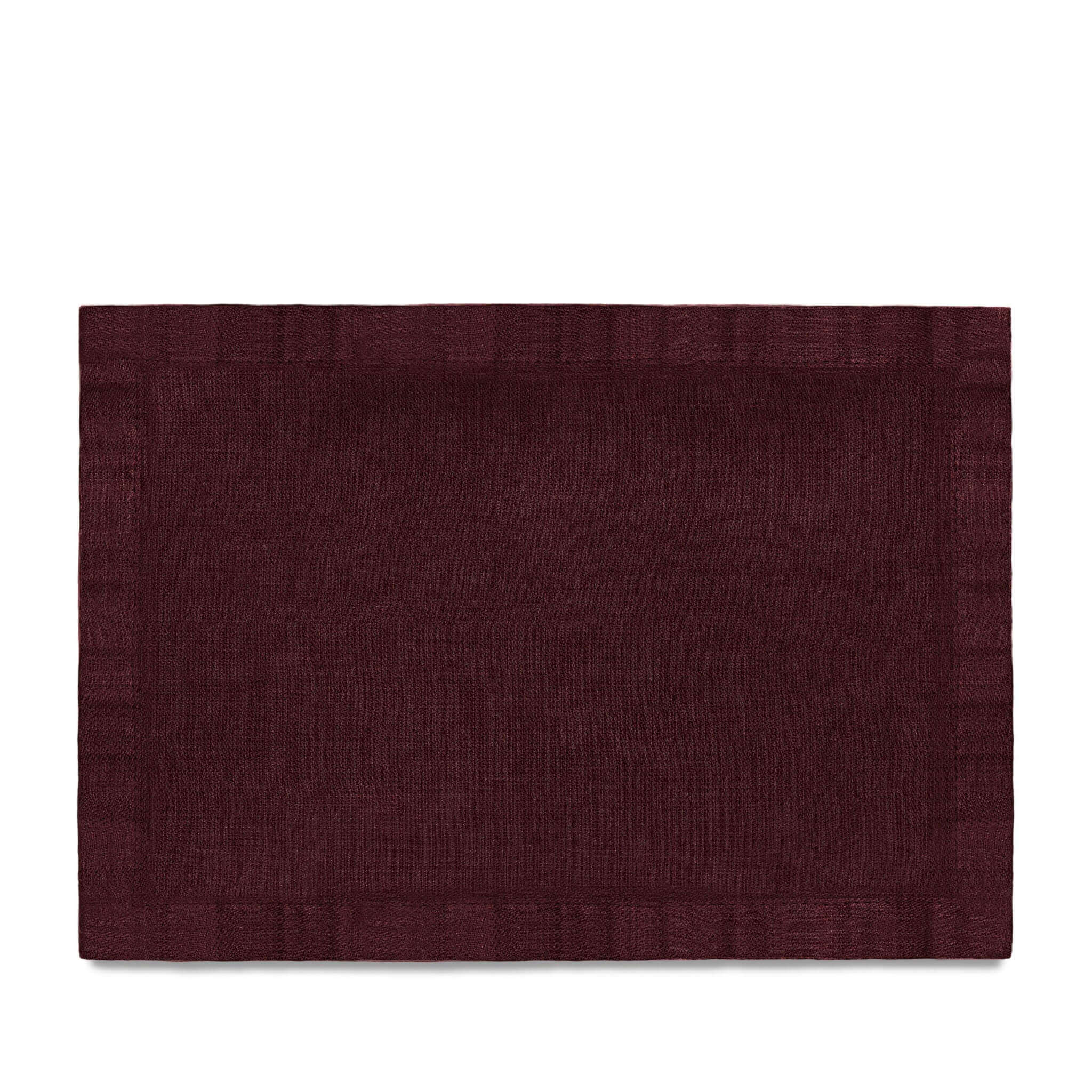 L'Objet Linen Sateen Placemats - Wine (Set of 4)