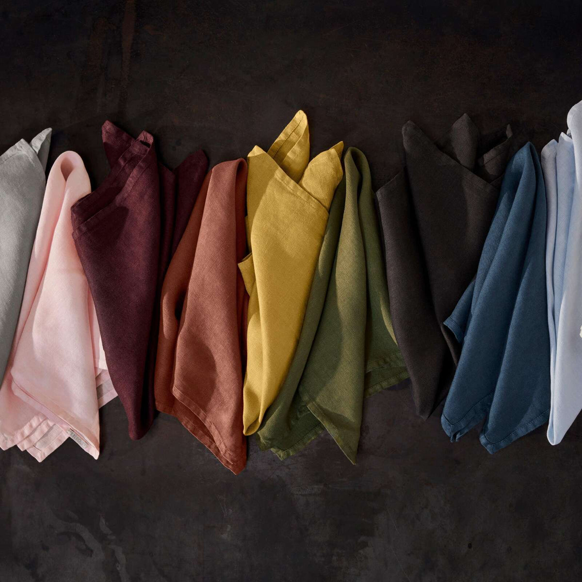 L'Objet Linen Sateen Placemats - Wine (Set of 4), alternate view