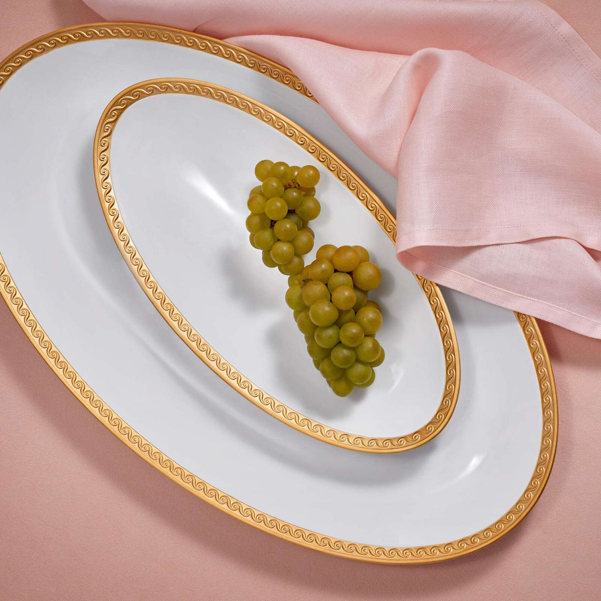 L'Objet Neptune Oval Platter Large Charger & Service Plate – Gold, alternate view