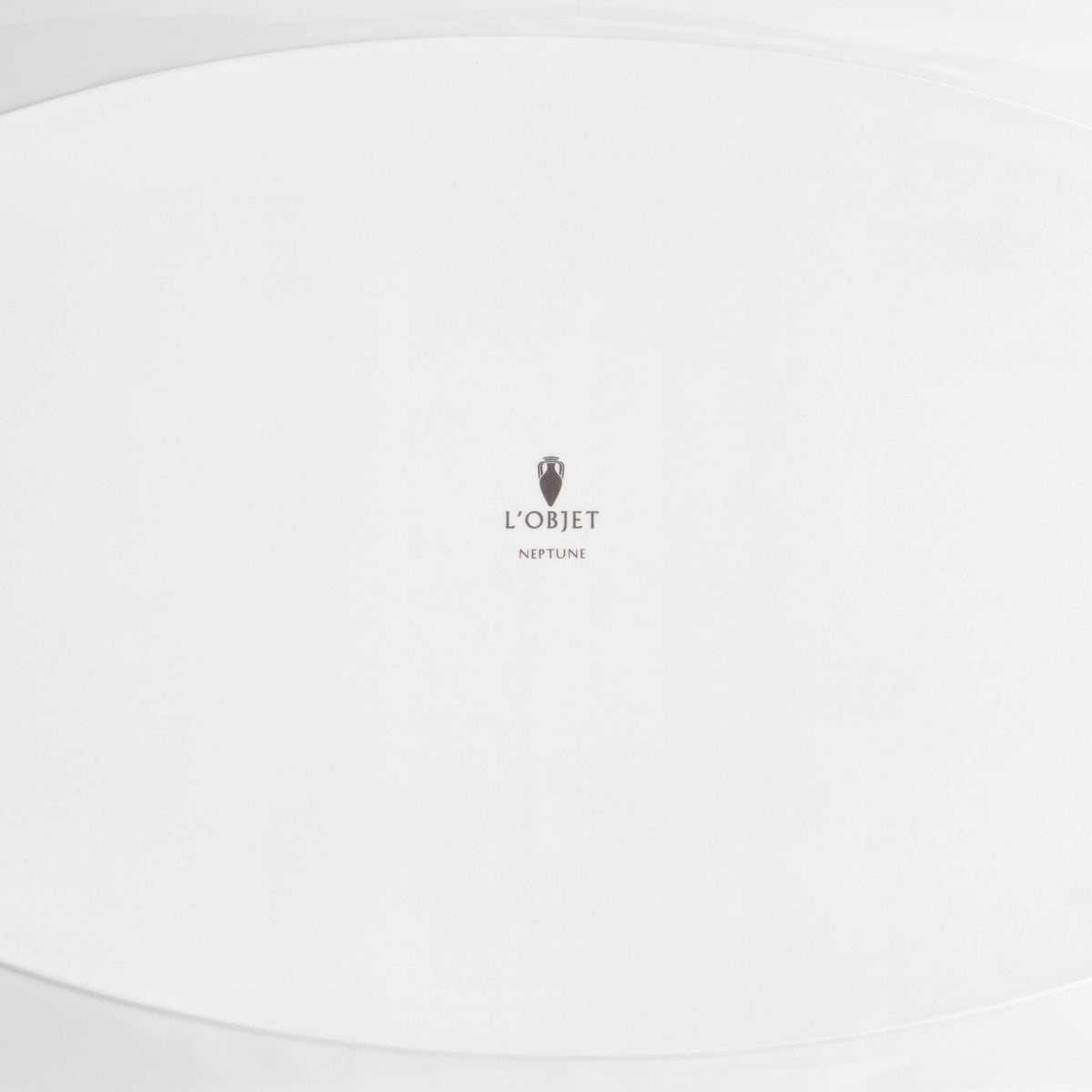 L'Objet Neptune Oval Platter Large Charger & Service Plate – White, alternate view