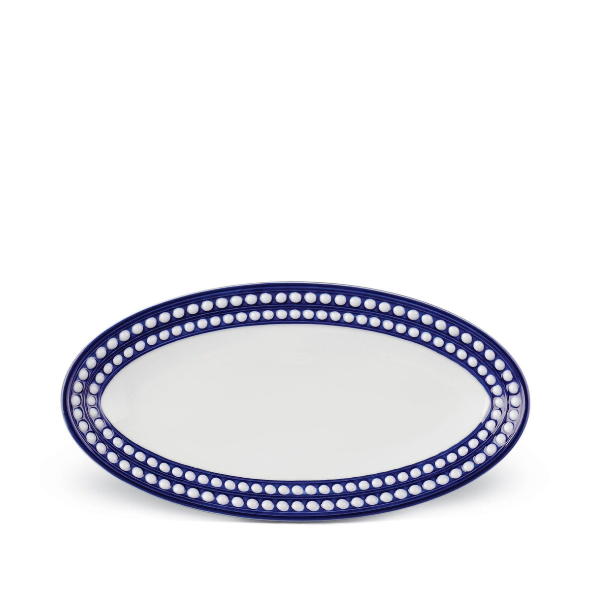L'Objet Perlée Oval Platter - Blue Charger & Service Plate, alternate view