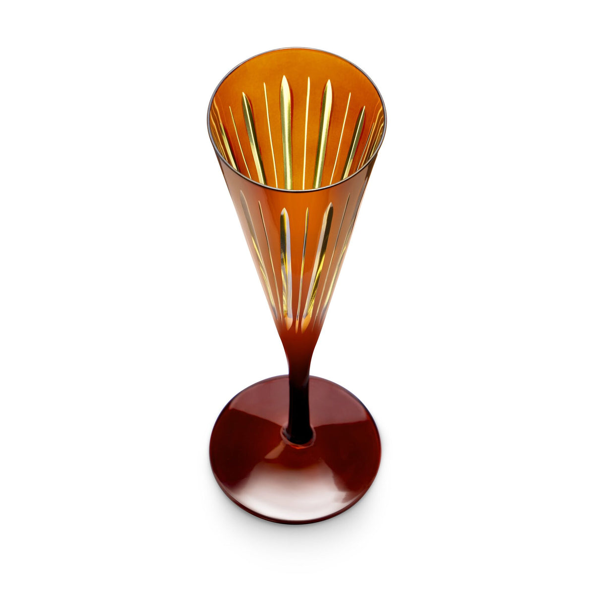L'Objet Prism Champagne Flutes - Amber (Set of 4), alternate view