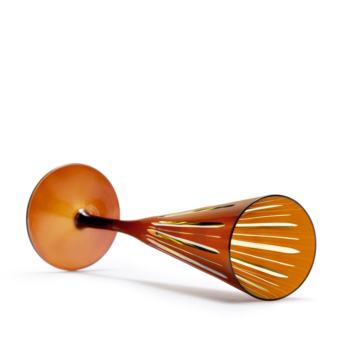 L'Objet Prism Champagne Flutes - Amber (Set of 4), alternate view