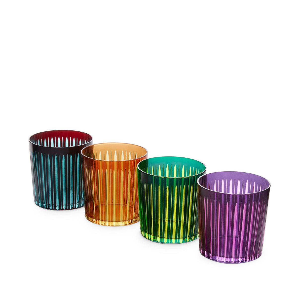 L'Objet Prism Double Old Fashioned Glasses - Assorted (Set of 4) Glassware & Drinkware, alternate view