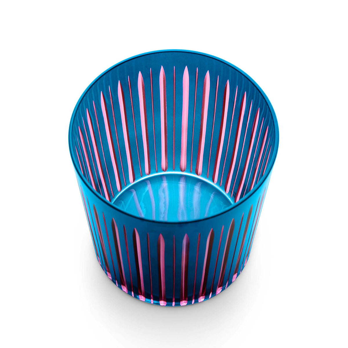 L'Objet Prism Double Old Fashioned Glasses Set of 4 – Blue, alternate view