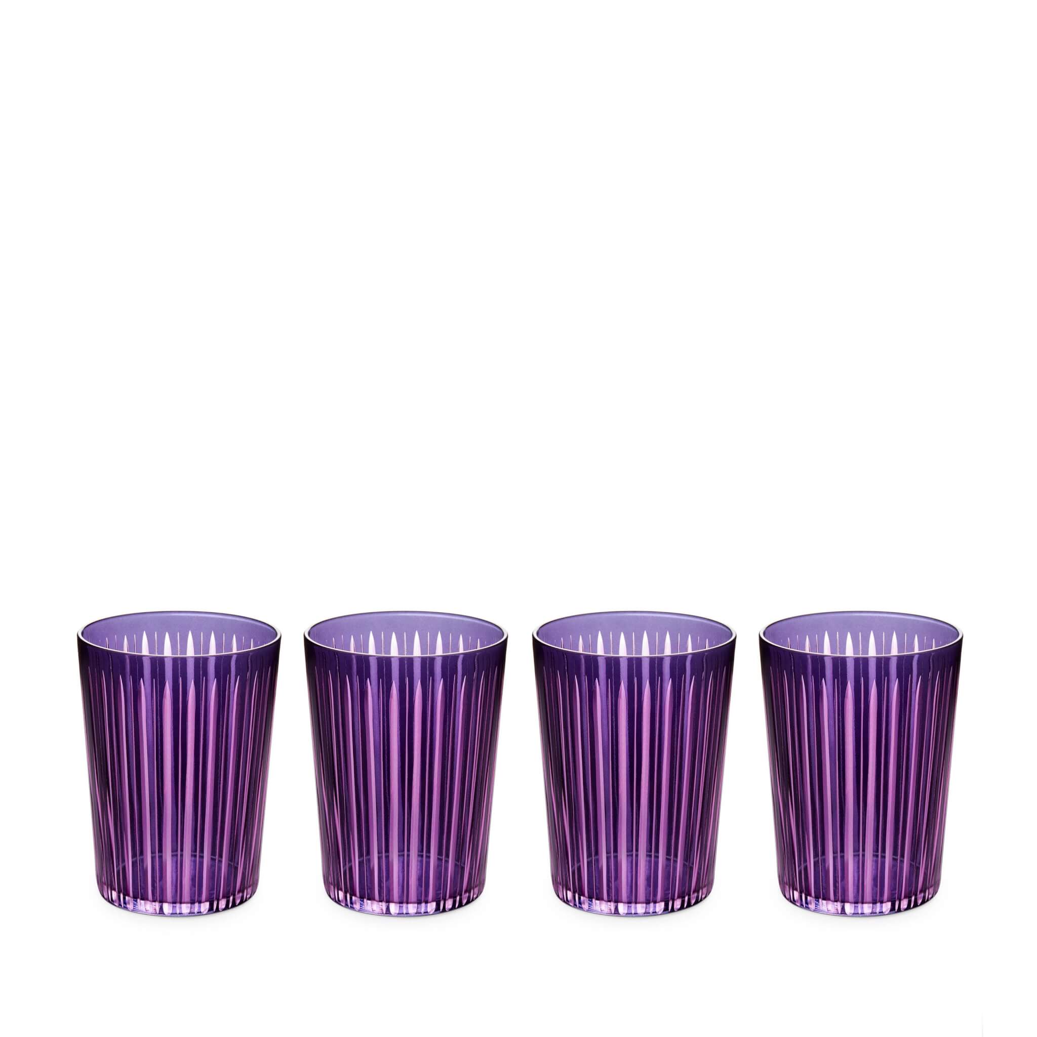 L'Objet Prism Highball Glasses- Purple (Set of 4) Glassware & Drinkware