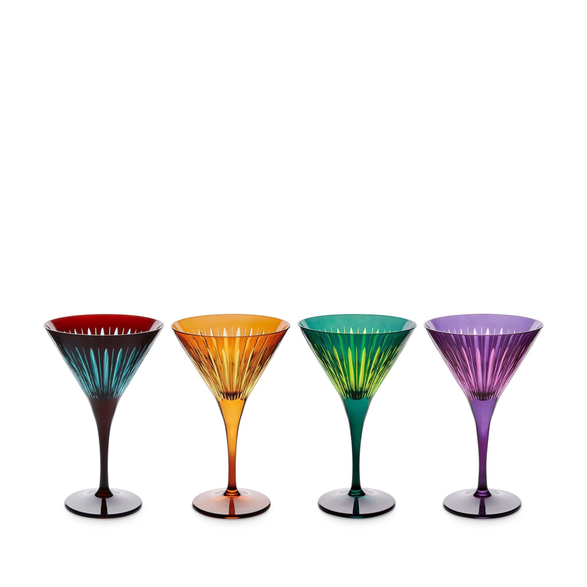 L'Objet Prism Martini Glasses - Assorted (Set of 4) Glassware & Drinkware