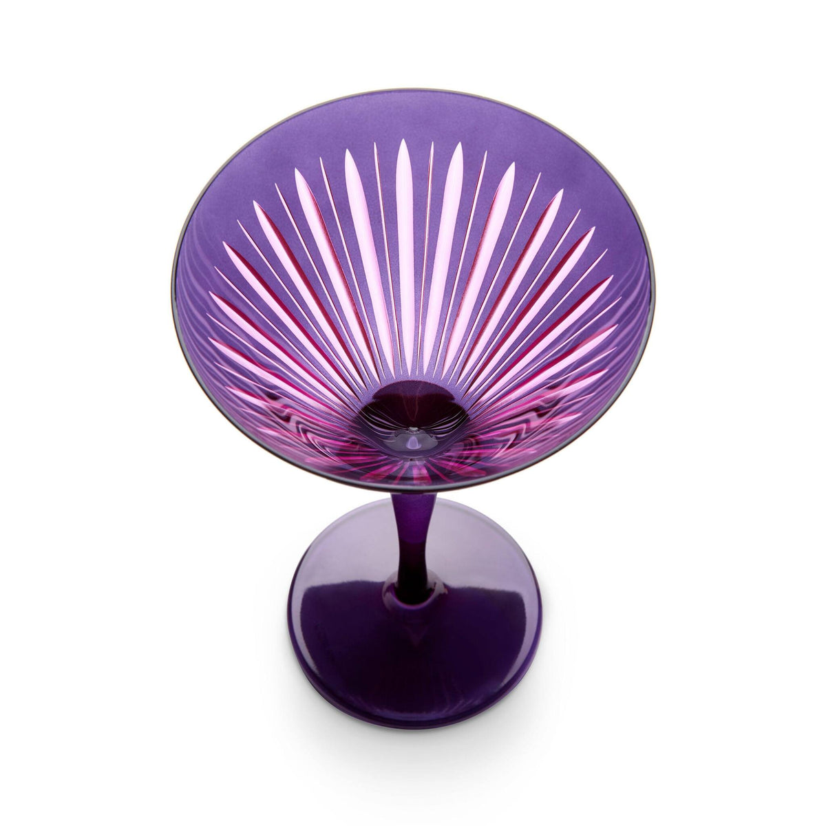 L'Objet Prism Martini Glasses - Purple (Set of 4) Glassware & Drinkware, alternate view