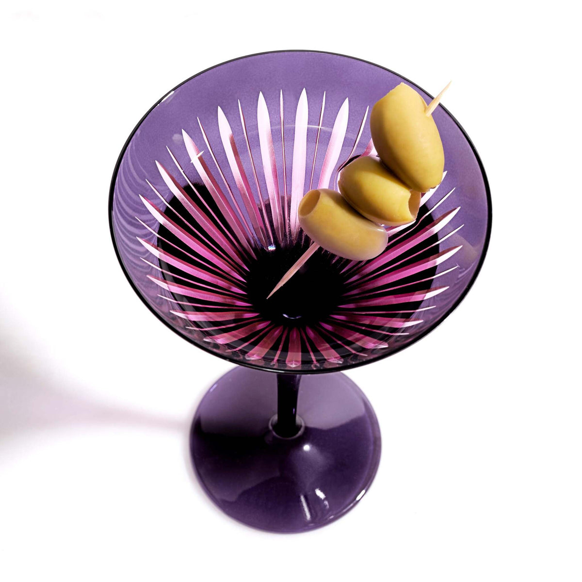 L'Objet Prism Martini Glasses - Purple (Set of 4) Glassware & Drinkware, alternate view