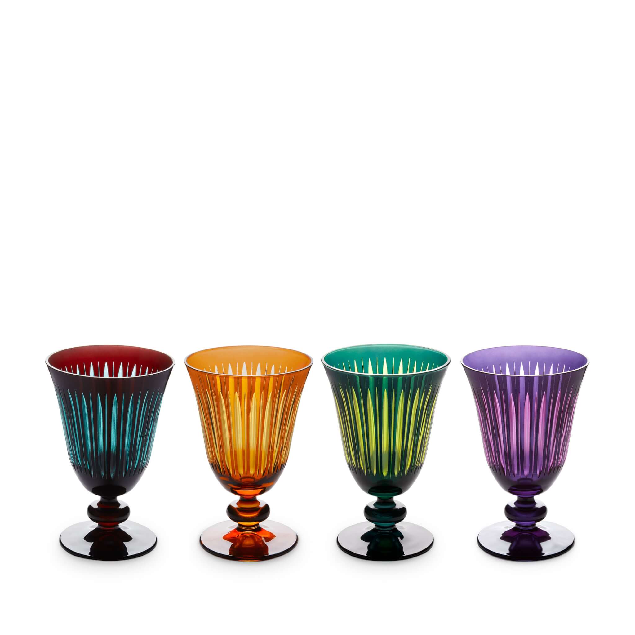 L'Objet Prism Wine Glasses - Assorted (Set of 4) Glassware & Drinkware