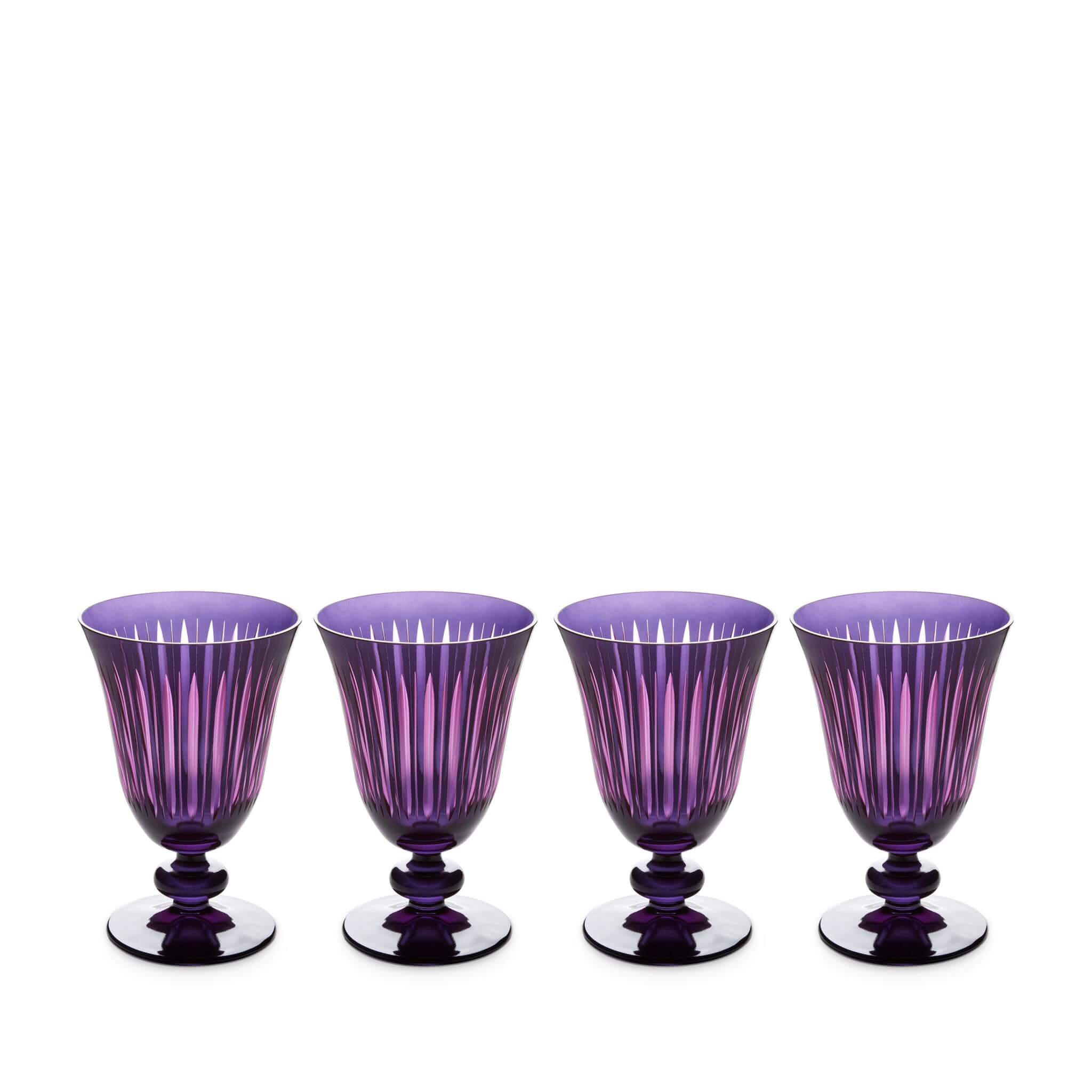 L'Objet Prism Wine Glasses - Purple (Set of 4) Glassware & Drinkware