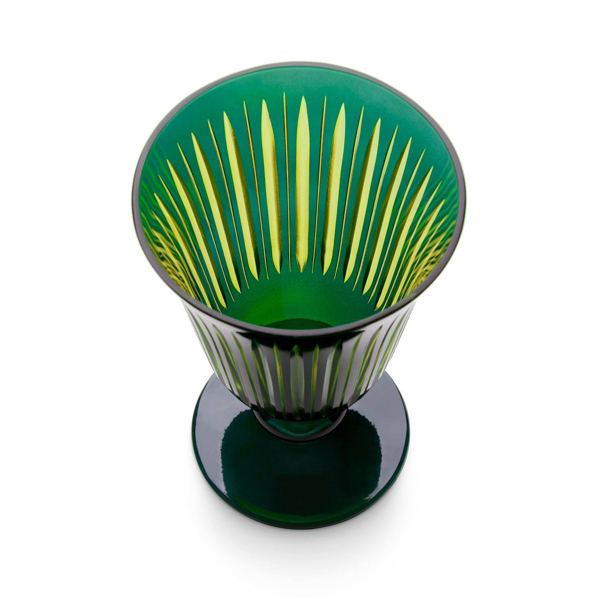 L'Objet Prism Wine Glasses Set of 4 Champagne Flute – Green, alternate view