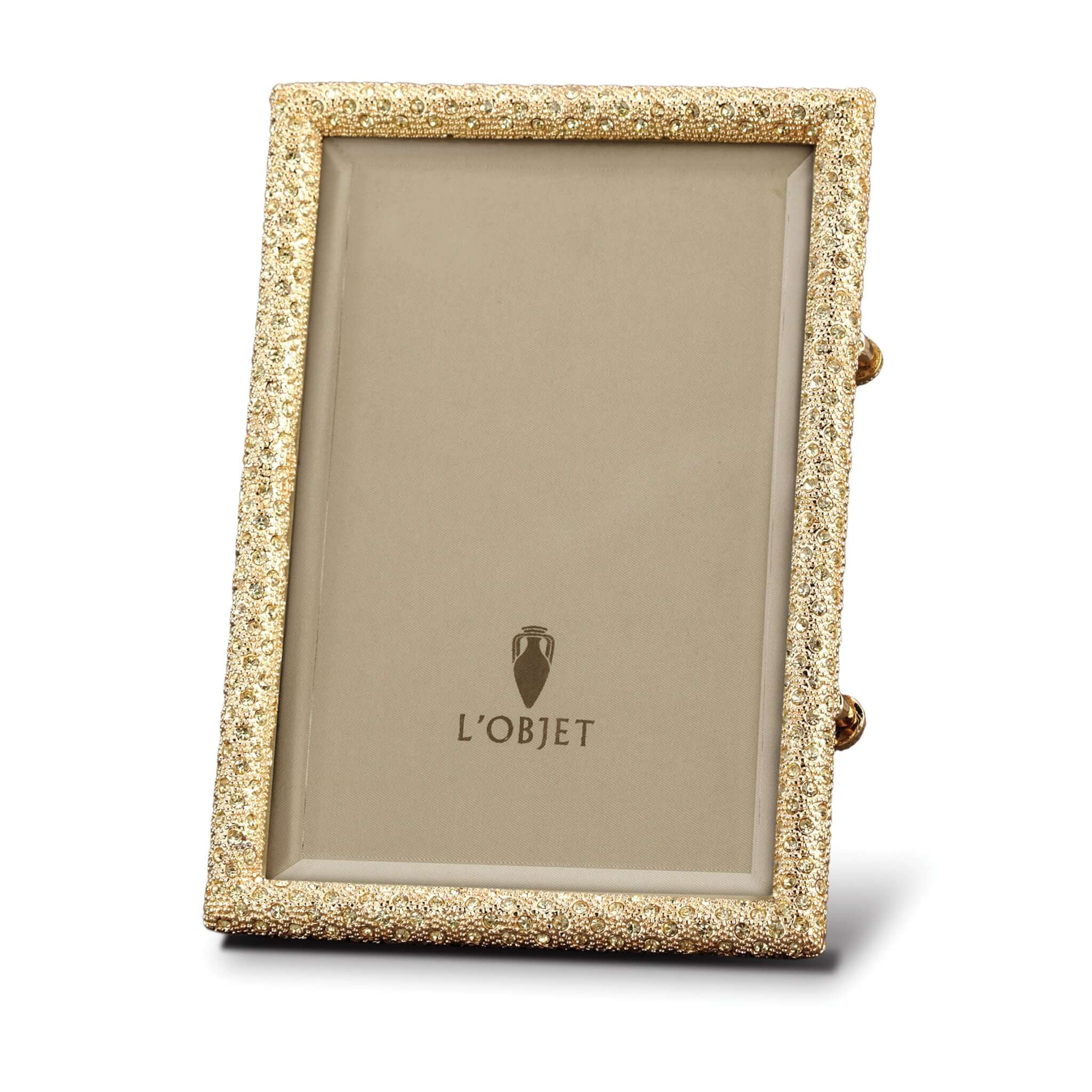 L'Objet Rectangular Pave Frame 8 X 10 - Gold