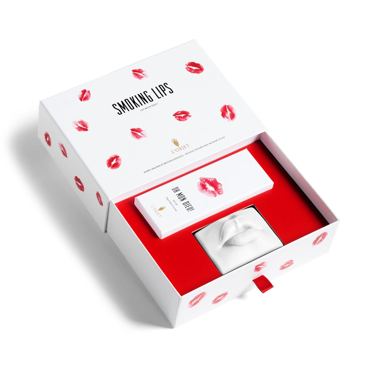 L'Objet Smoking Lips Set Incense Holder, alternate view