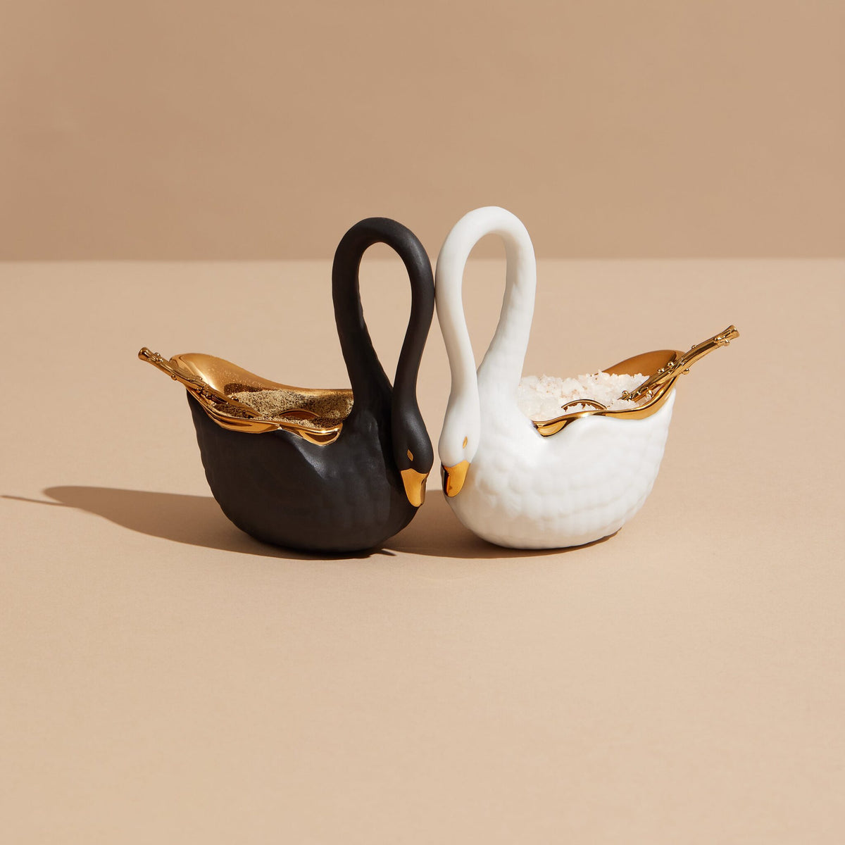 L'Objet Swan Salt Cellar Salt & Pepper Shaker Set, alternate view