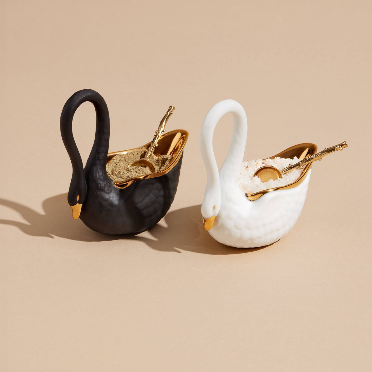 L'Objet Swan Salt Cellar Salt & Pepper Shaker Set, alternate view