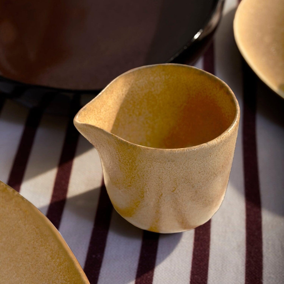 L'Objet Terra Sauce Server - Leather Condiment Pot, alternate view