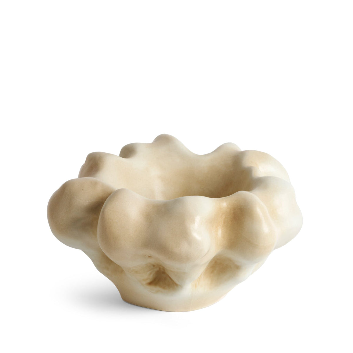 L'Objet Timna Coupe Bowl - Latte, alternate view
