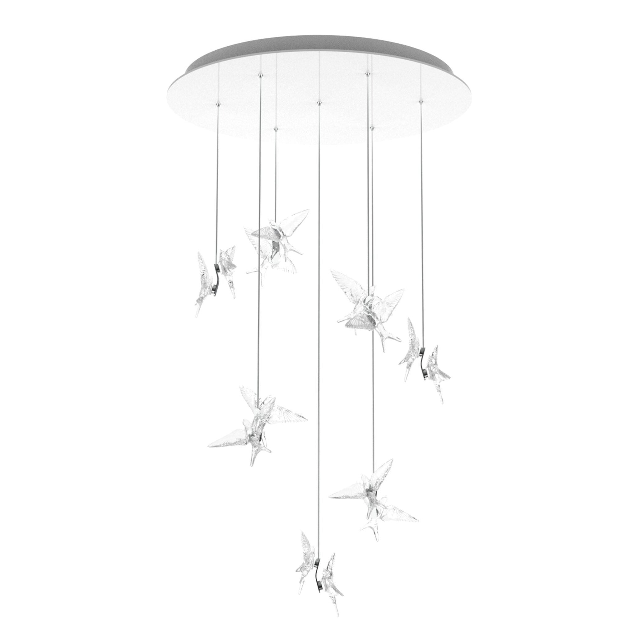 Lalique 14 Swallows Chandelier