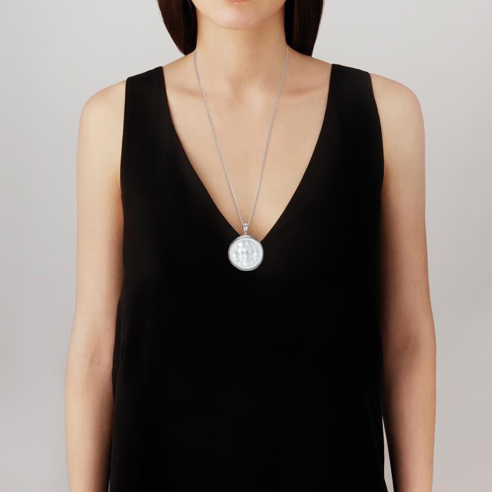 Lalique Aréthuse Round Pendant Women's Fine Pendant Necklace, alternate view