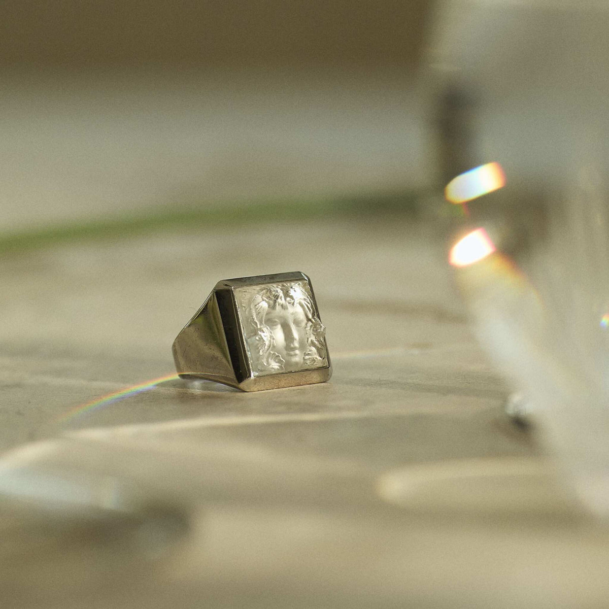 Lalique Aréthuse Signet Ring, alternate view