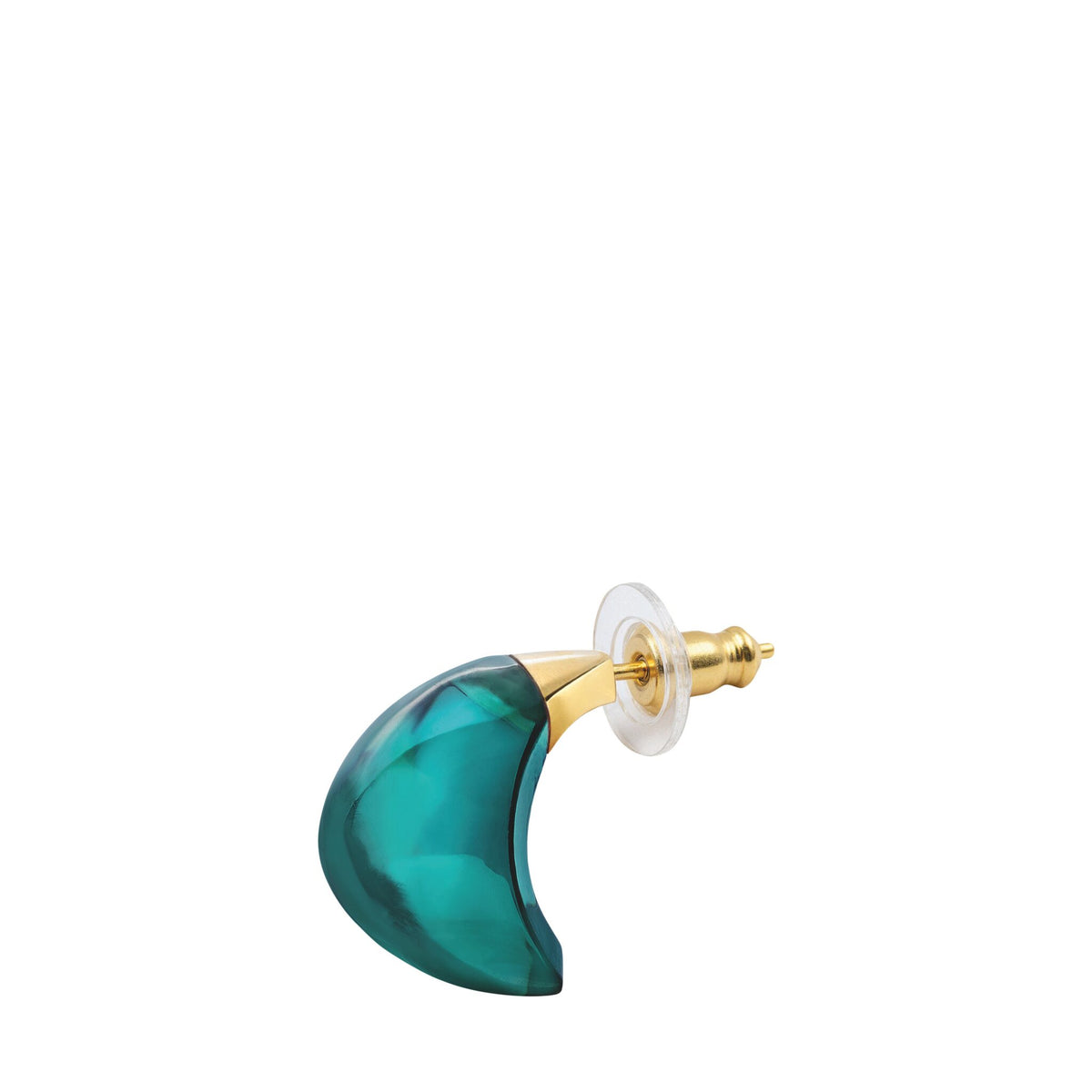 Lalique Cabochon Earrings, alternate view