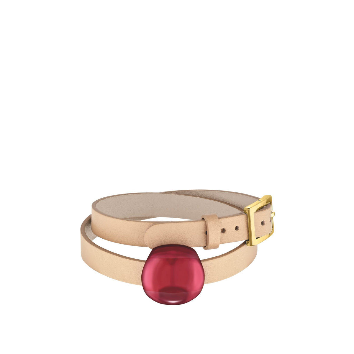 Lalique Cabochon Leather Bracelet, alternate view
