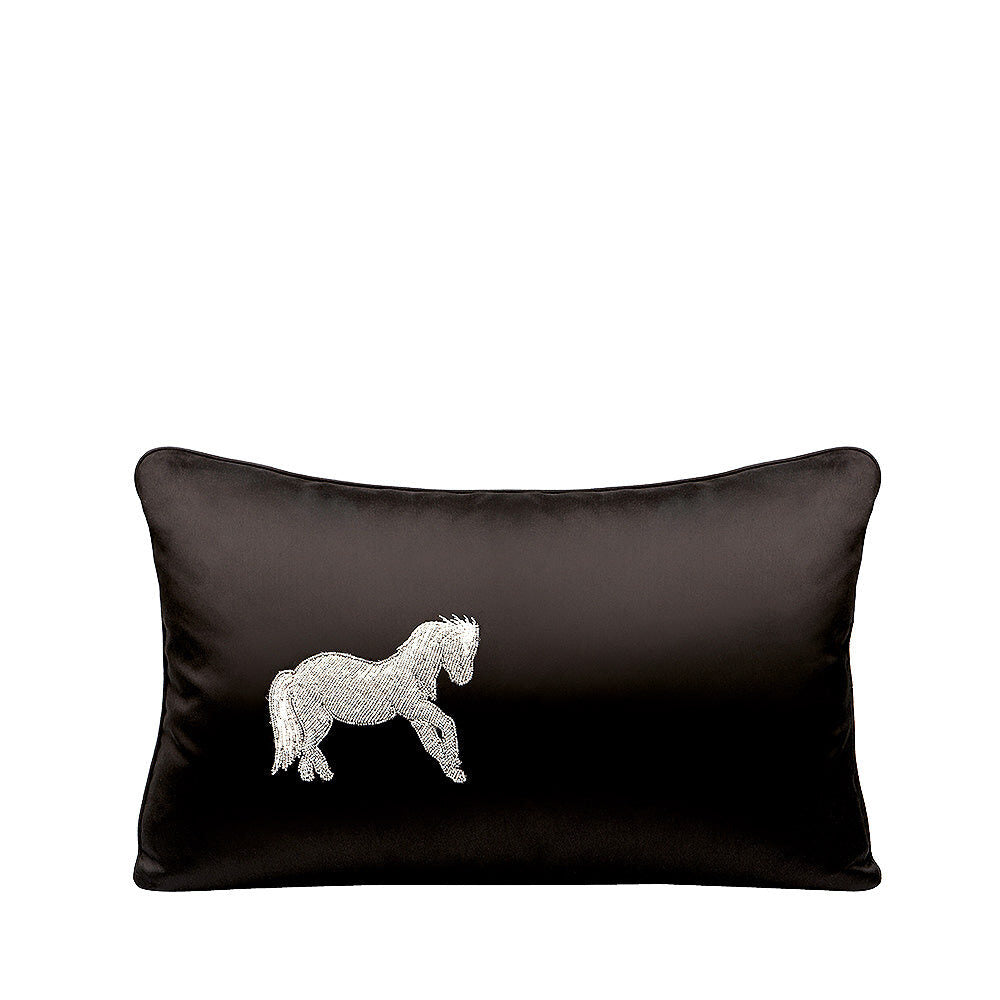 Lalique Cheval Debout Beaded Cushion