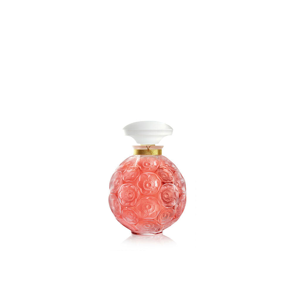 Lalique Collectible Crystal Flacon “Anémone” Decorative Perfume Bottle