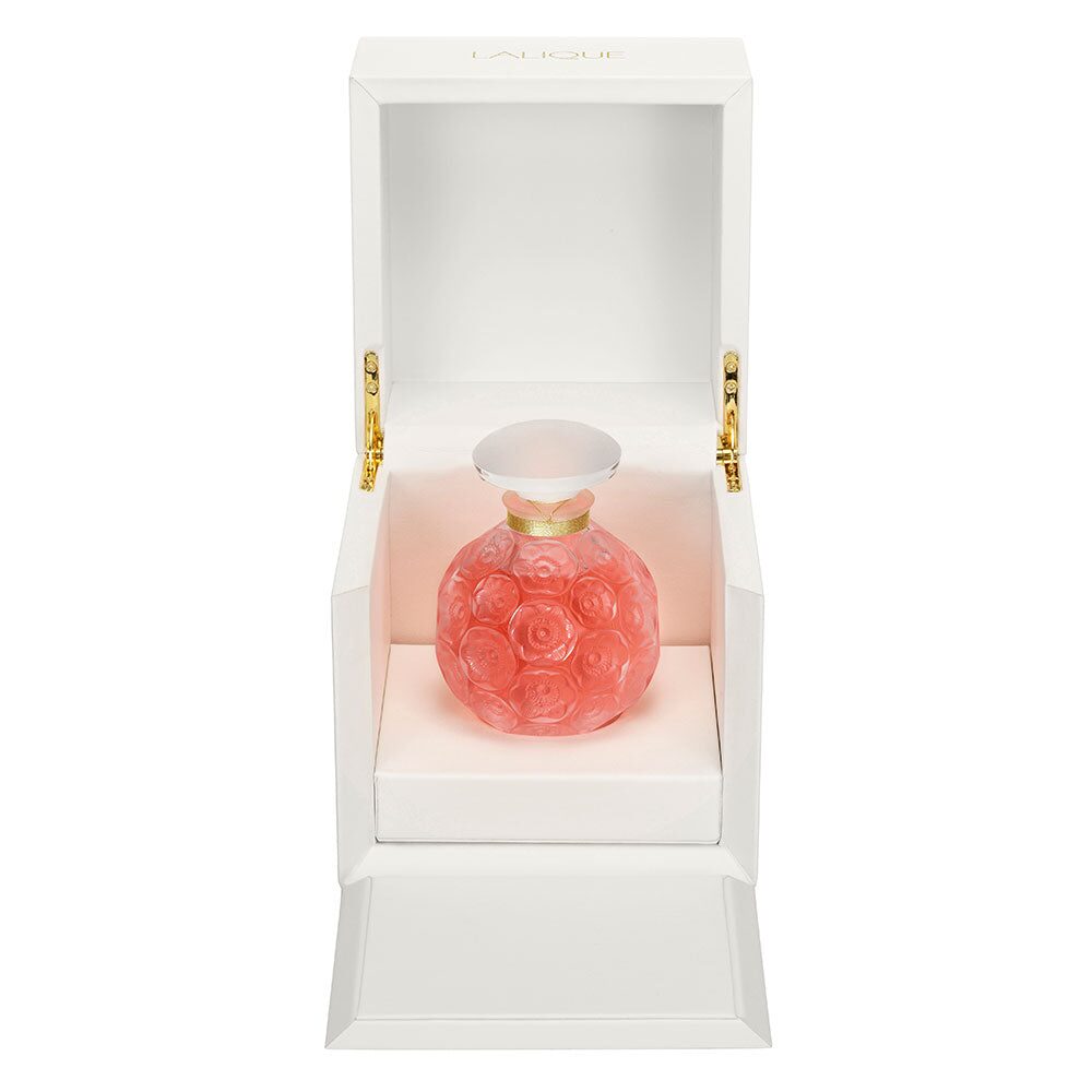 Lalique Collectible Crystal Flacon “Anémone” Decorative Perfume Bottle, alternate view