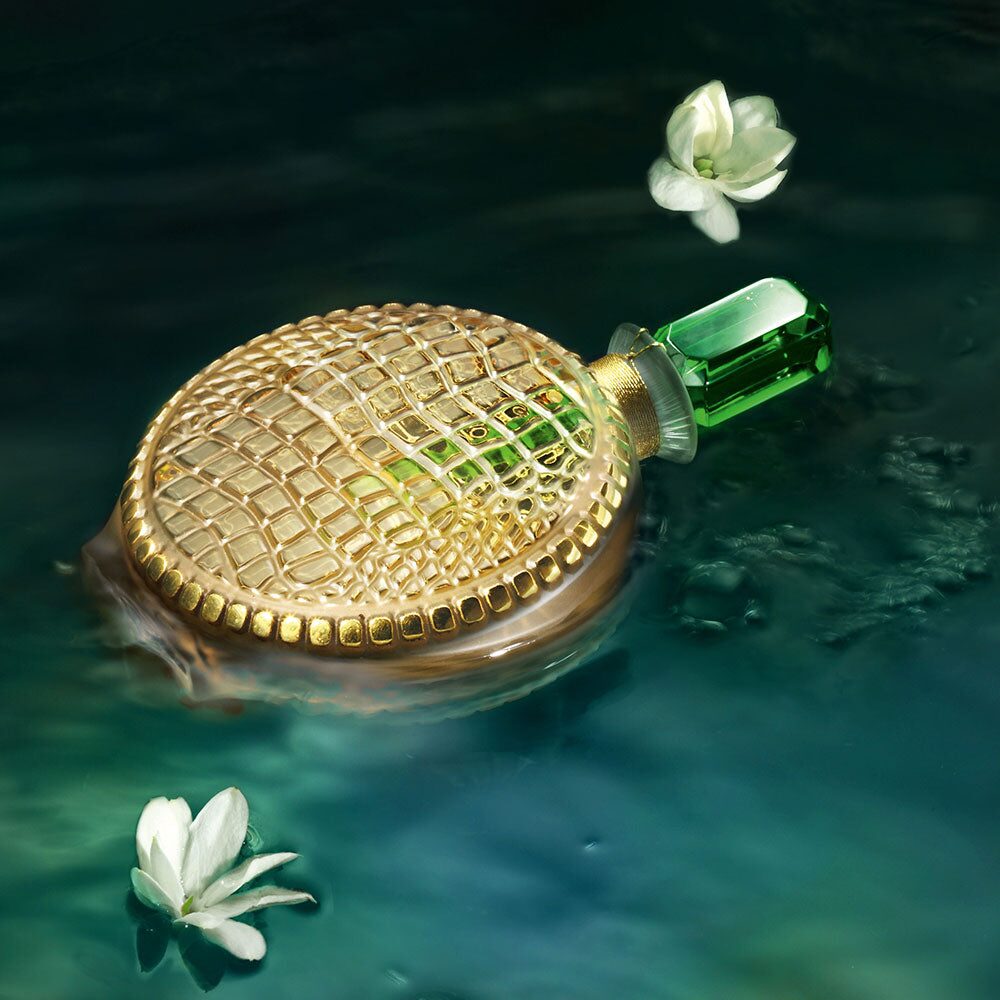 Lalique Crystal Collectible Bottle "Empreinte Animale" Perfume, alternate view