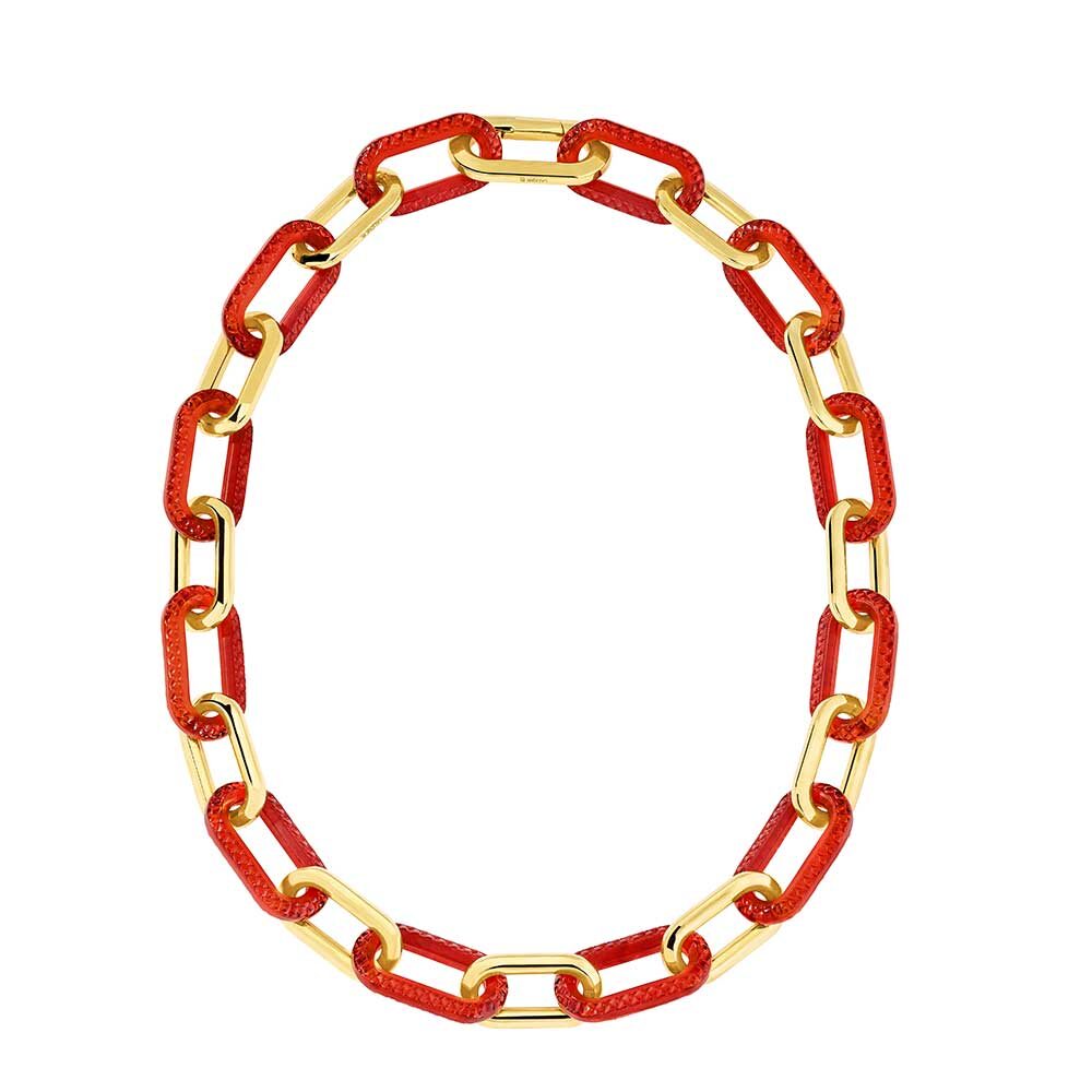 Lalique Empreinte Animale Necklace 12 Crystals