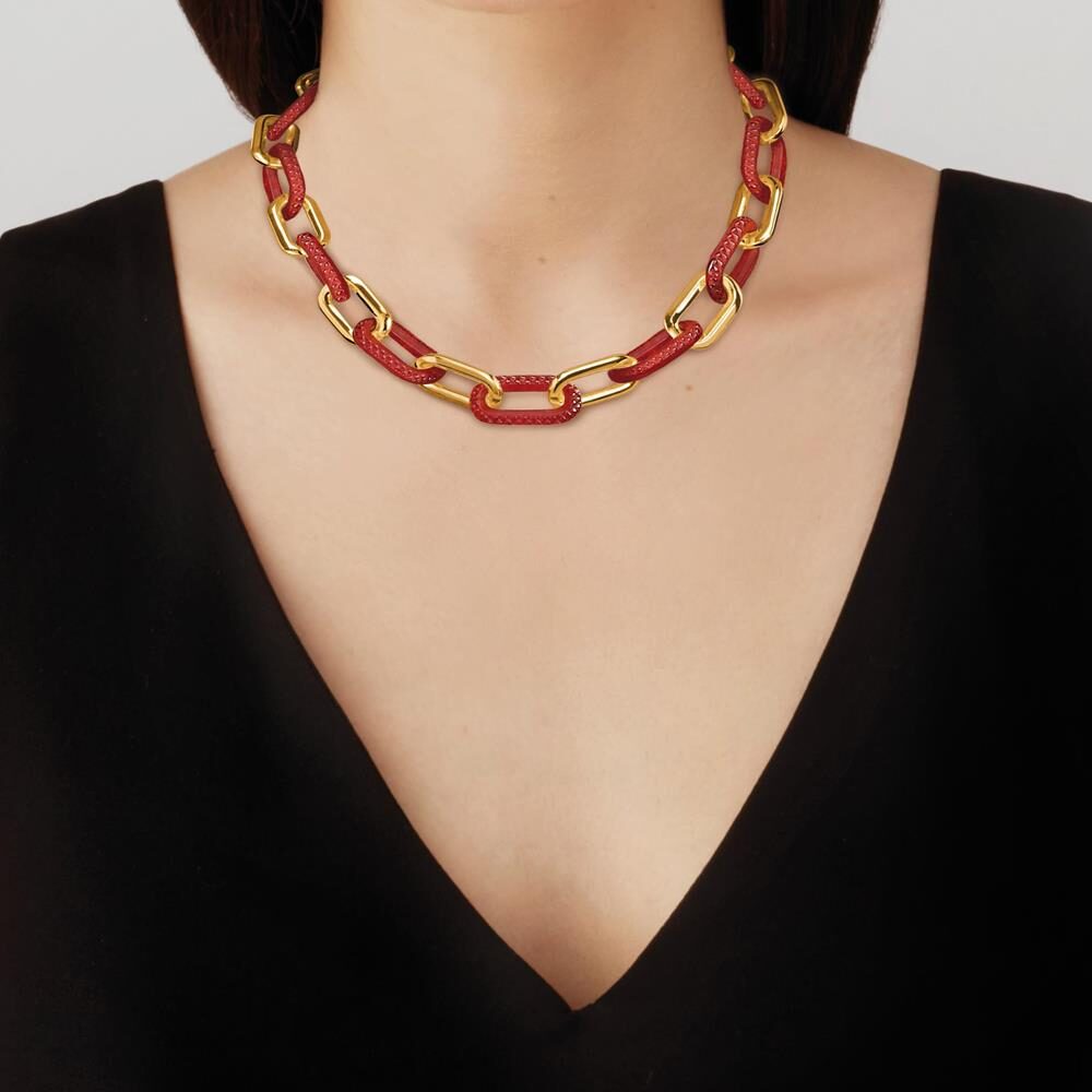 Lalique Empreinte Animale Necklace 12 Crystals, detail view