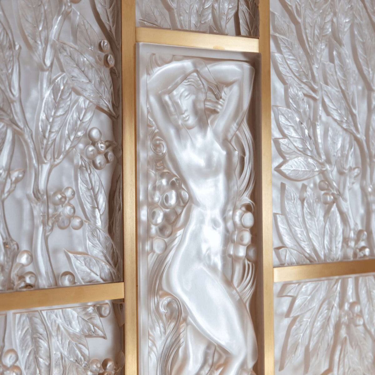 Lalique Femme Bras Levés Decorative Panel Wall Sculpture, alternate view