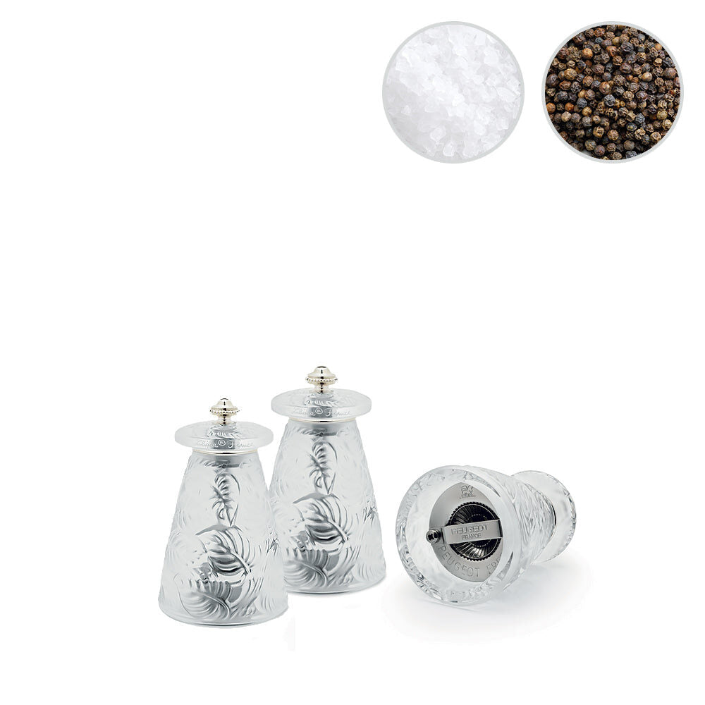 Lalique Feuilles Pepper & Salt Grinders Salt & Pepper Mill