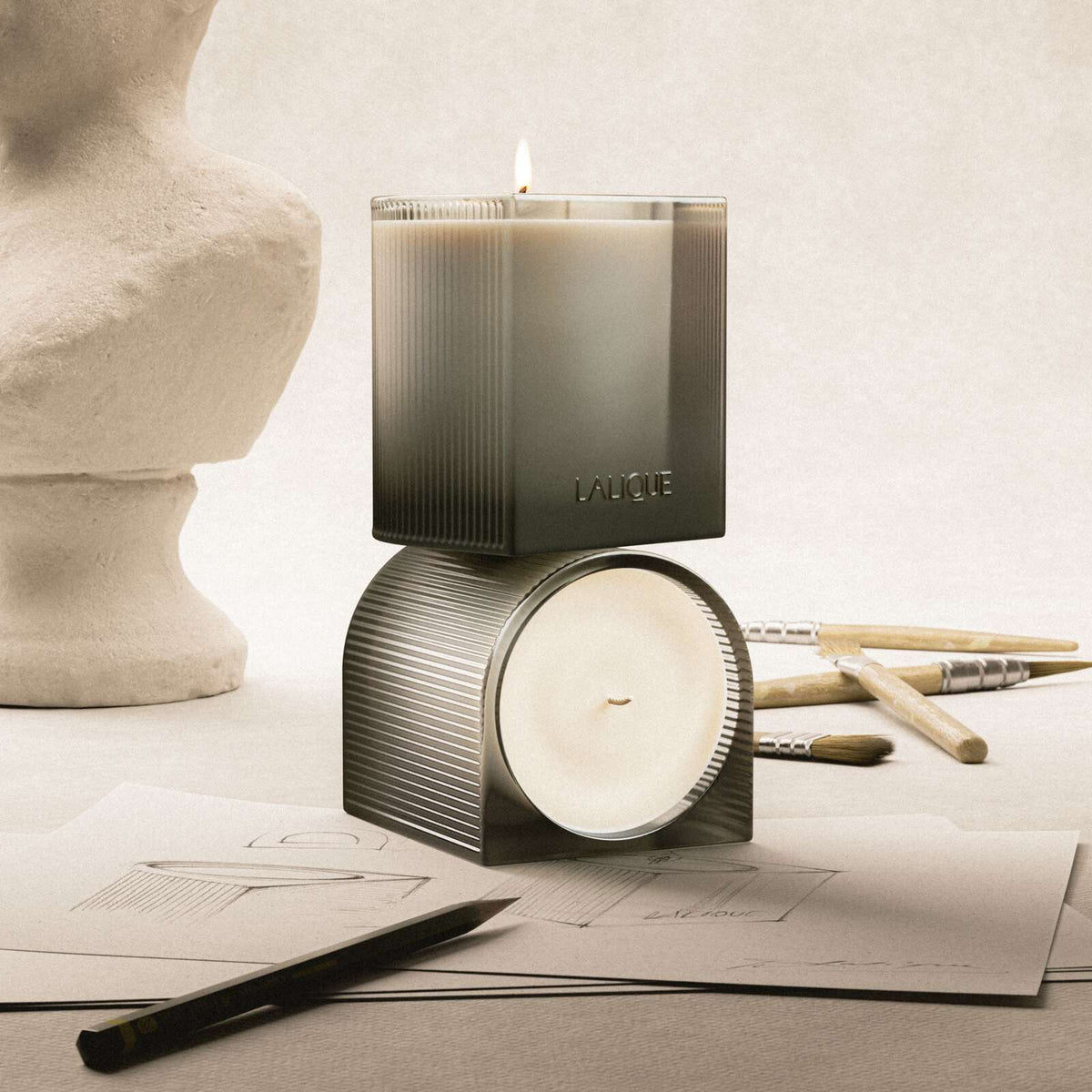 Lalique L’Atelier, Scented Candle, lifestyle view