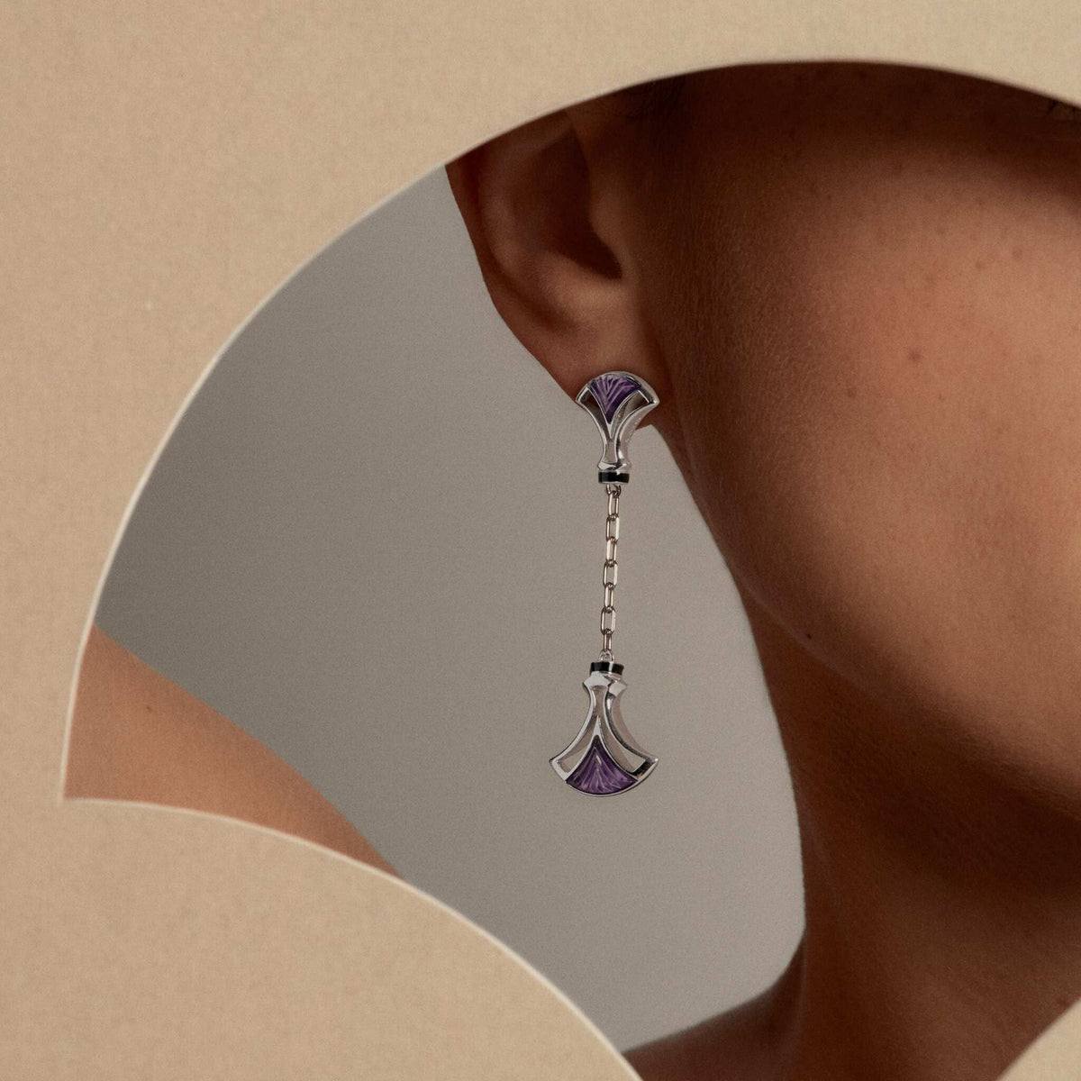 Lalique Larcade Earrings, alternate view