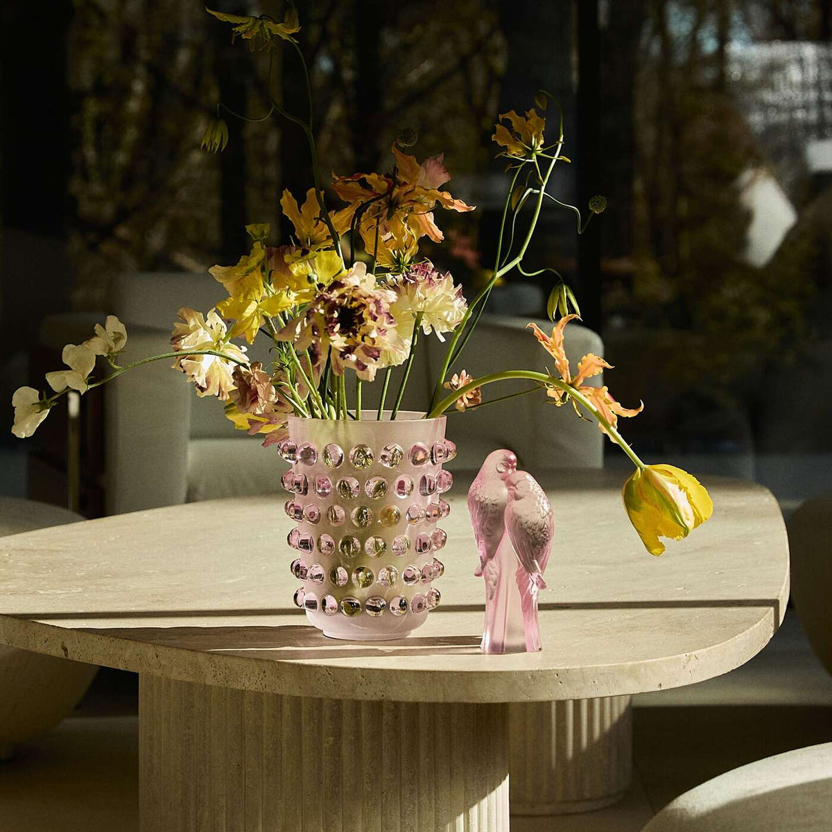 Lalique Mossi Vase, alternate view
