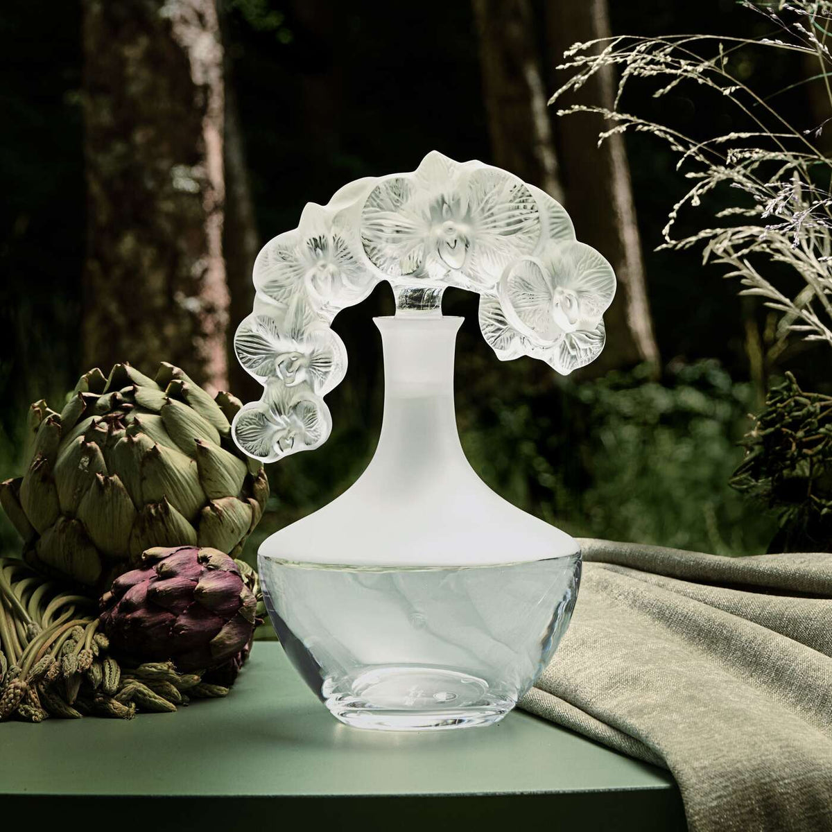 Lalique Orchidée Decanter, alternate view