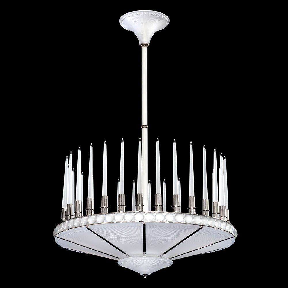 Lalique Perles Chandelier, alternate view
