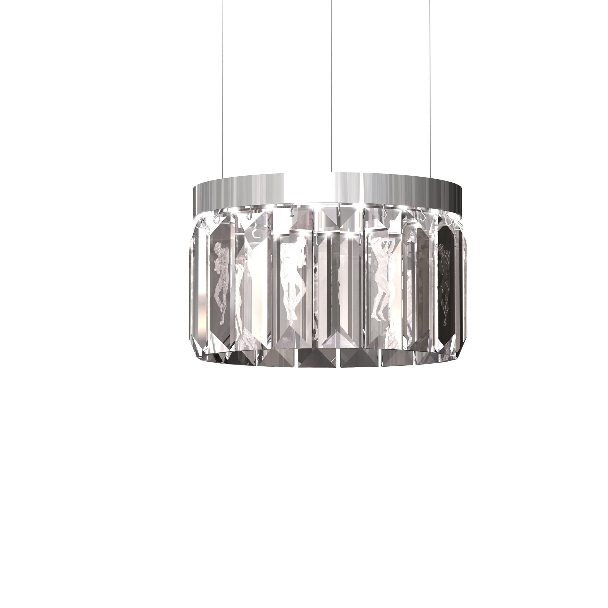 Lalique Serene 18 Prisms Chandelier, Circular