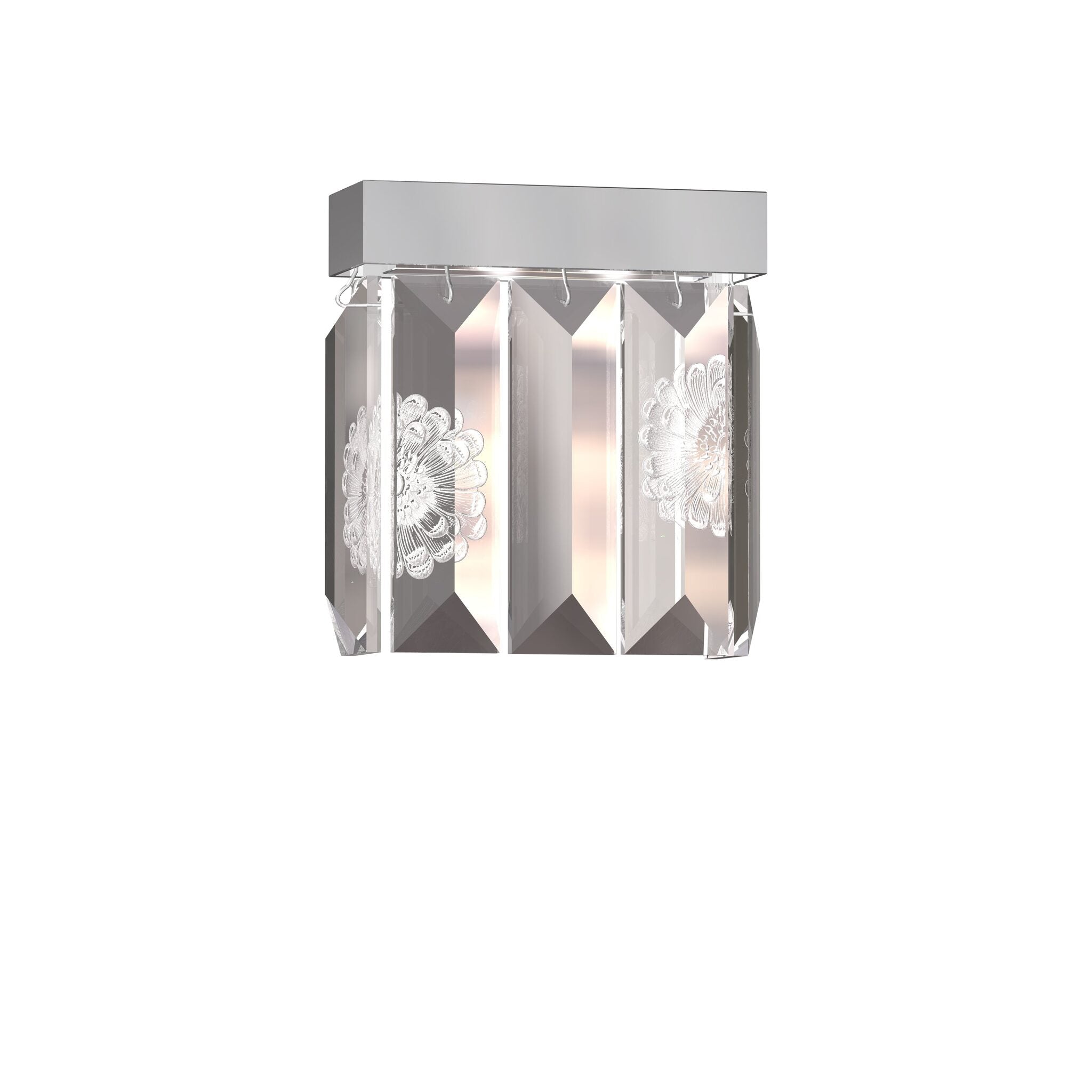 Lalique Serene 5 Prisms Dahlia Wall Sconce, Rectangular