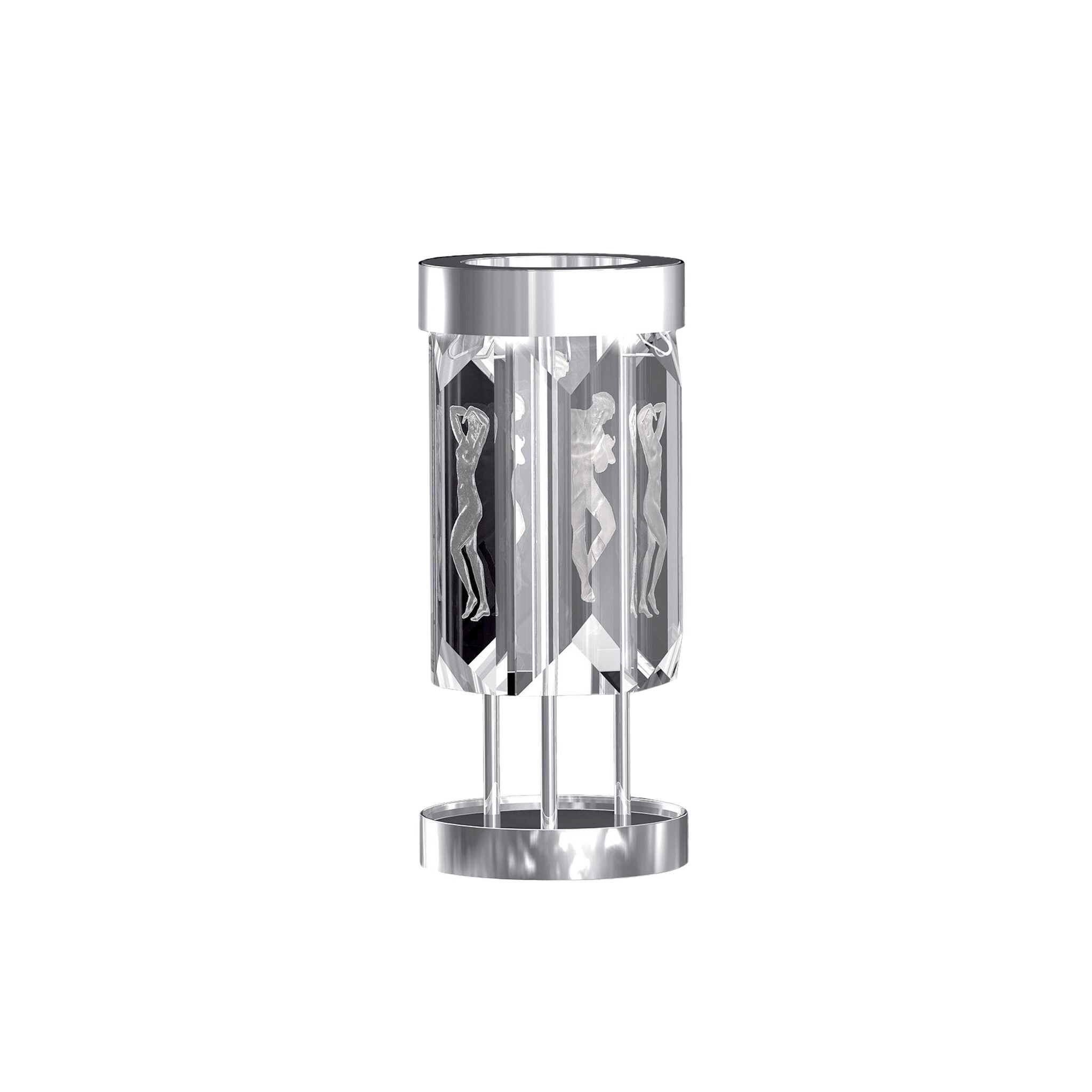 Lalique Serene 6 Prisms Figurines Table Lamp