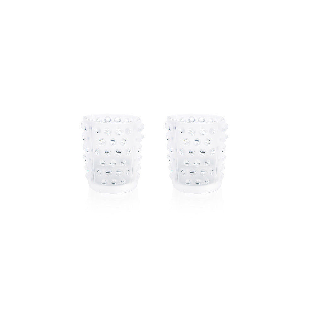 Lalique Set of 2 Mossi Votives